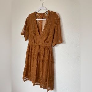 Rust Lace Romper - Boutique